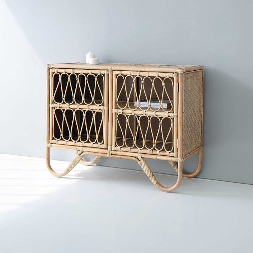 PASAR 2문 수납장 1160910 라탄 CR0059 1160mmx475mmx910mm, 2단, 4094.4645