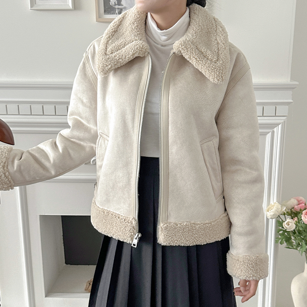 리바이스 여성 가죽 자켓 무스탕 셰르파