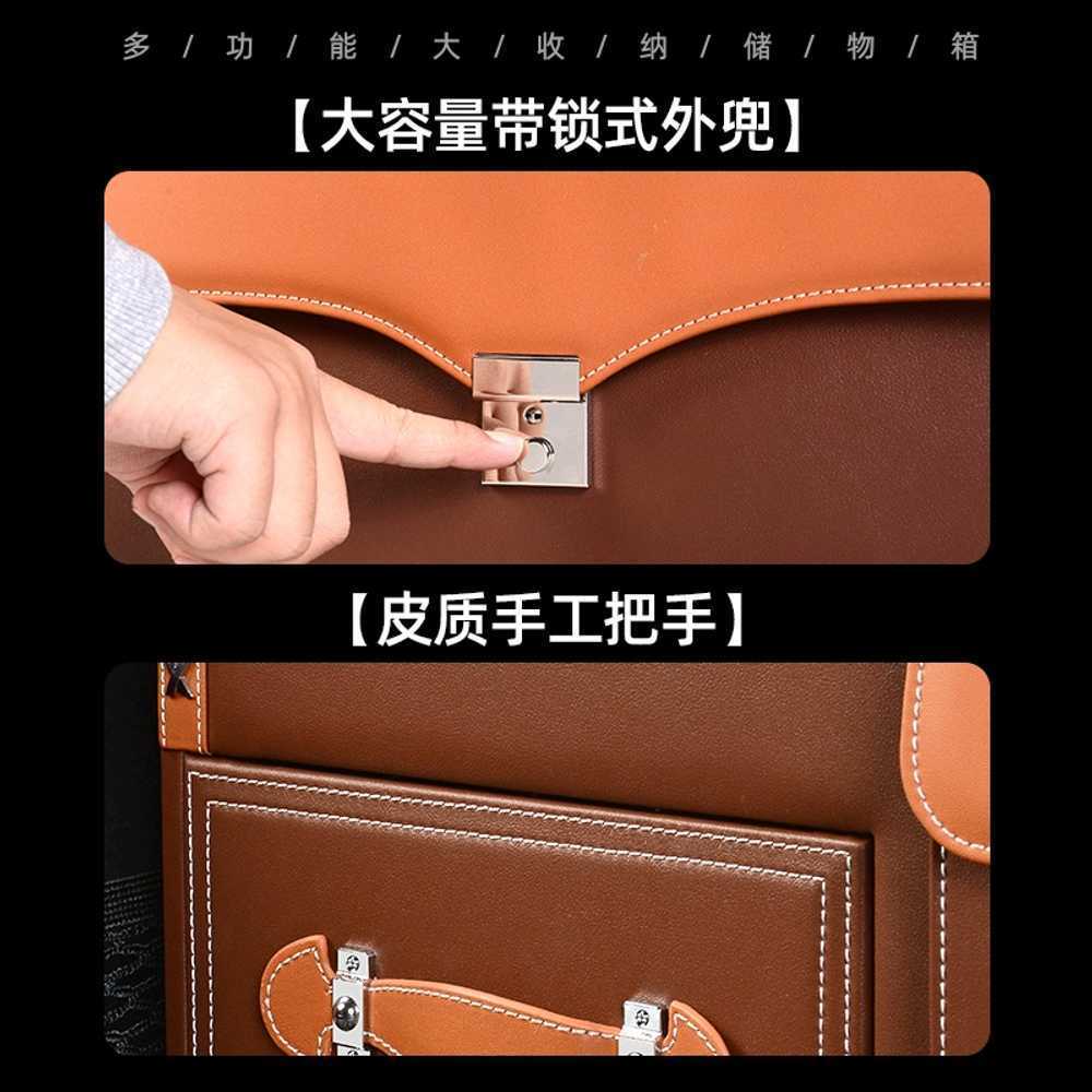 차 트렁크 정리함 신발 보관 세차용품 대형 다용도 브라운 - 상세 이미지 4