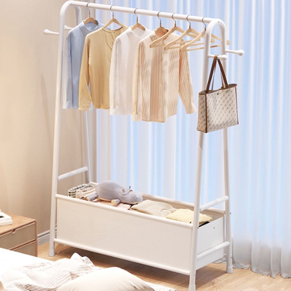 철제 수납행거 미니 옷행거 원룸 자취방 스탠드옷걸이