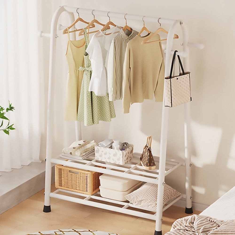 선반형 철제행거 미니 행거선반 원룸 파이프 옷걸이