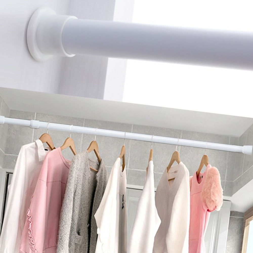 무타공 커튼링 원룸 자취방 커튼봉 행거 봉 압축봉 링 길이조절