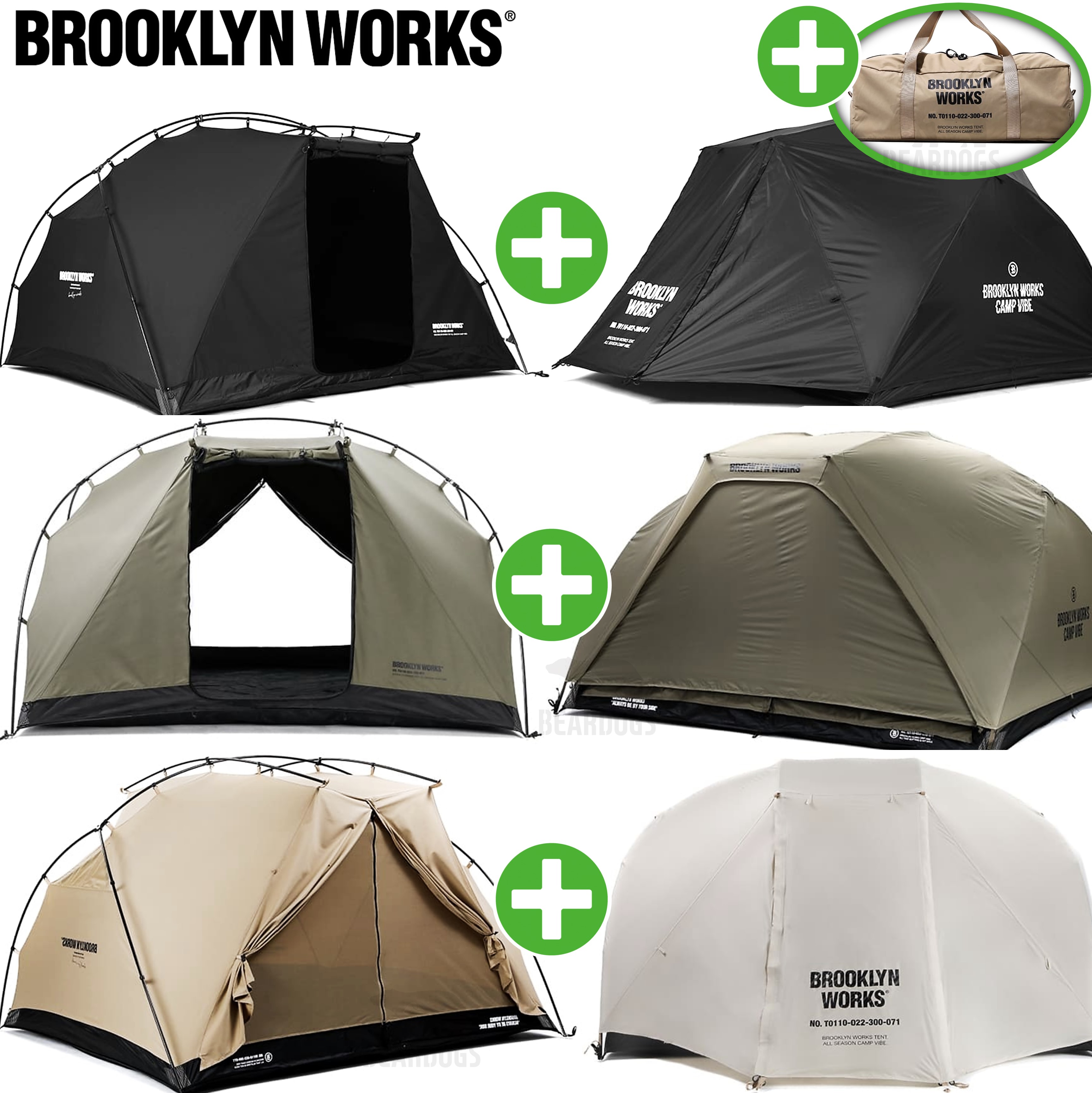 브루클린웍스 로이텐트 2.0 TC 면 텐트 돔 플라이 그라운드시트 신형