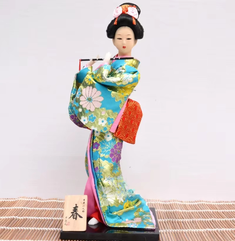 일본여자인형 게이샤 휴머노이드 기모노 인형 일본 식당 가정 선물 Juan 12 인치 30cm : 부디홈