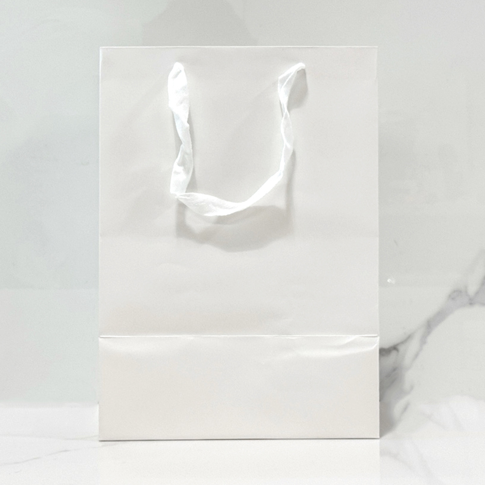 화이트 투명창 쇼핑백 대형 25x18x35 돌잔치 답례품 선물 포장 종이가방 꽃다발 윈도우 - 상세 이미지 3
