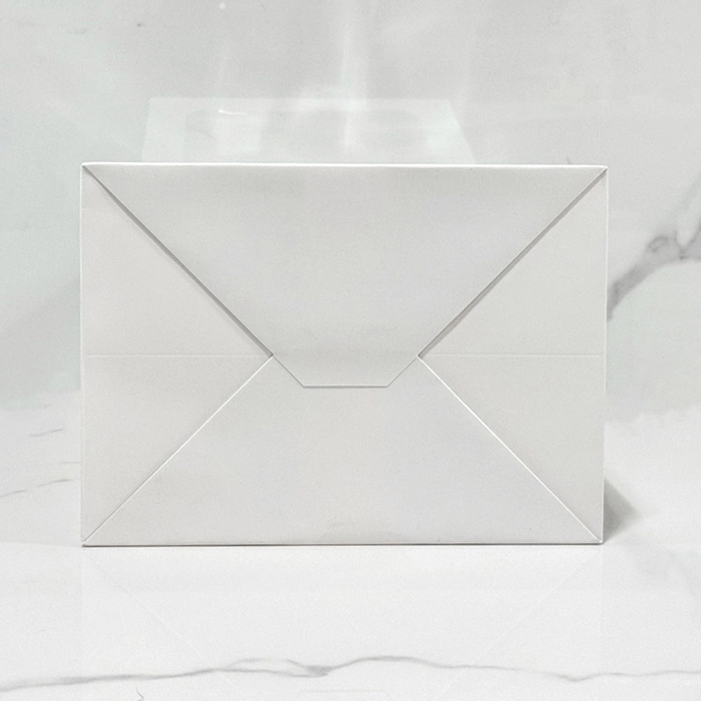 화이트 투명창 쇼핑백 대형 25x18x35 돌잔치 답례품 선물 포장 종이가방 꽃다발 윈도우 - 상세 이미지 4