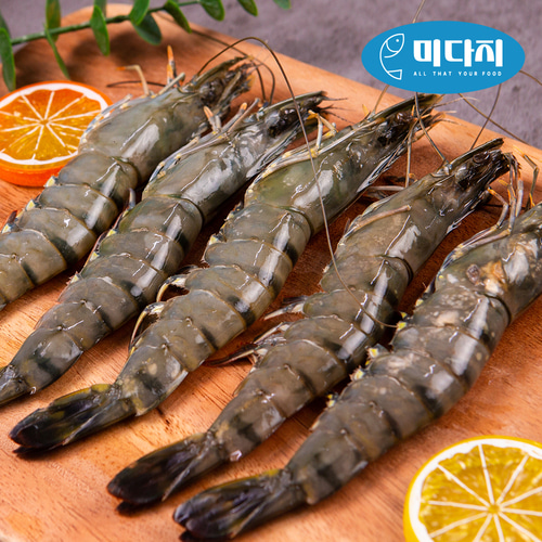 미다지 얼룩 블랙타이거 대왕 새우 10/12미 500g 2개 바베큐 소금구이 가족모임음식 - 상세 이미지 2