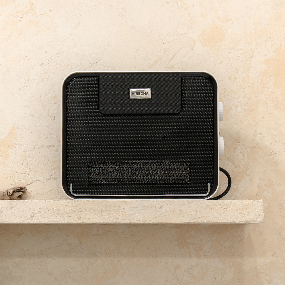 에어보나 미니온풍기 욕실난방기 화장실 욕실 샤워실 온풍기 벽걸이 히터 다이얼형 화이트