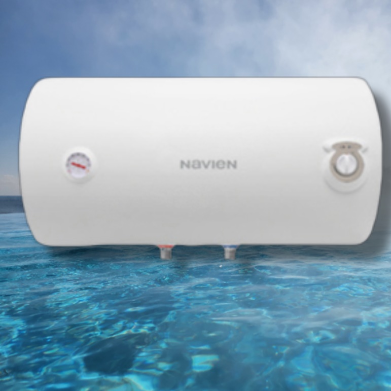 경동 나비엔 벽걸이 온수기 가로형 50리터 법랑 저장식 전기 온수기