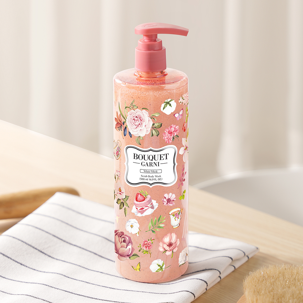 [2개] 부케가르니 스크럽 바디워시 화이트머스크향 500ml - 상세 이미지 2