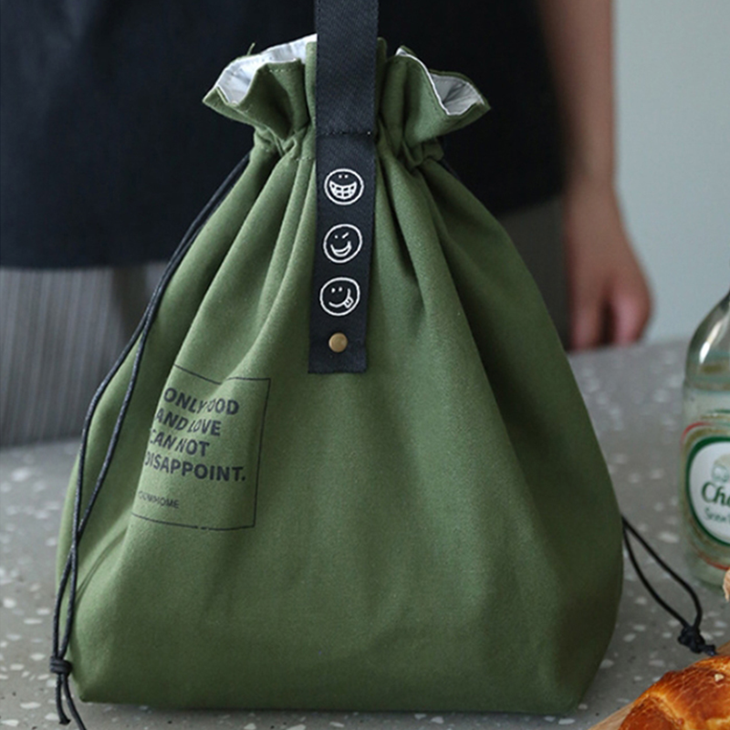 버킷 보온 보냉백 등산 캠핑용 피크닉 도시락 런치 가방 복조리 파우치