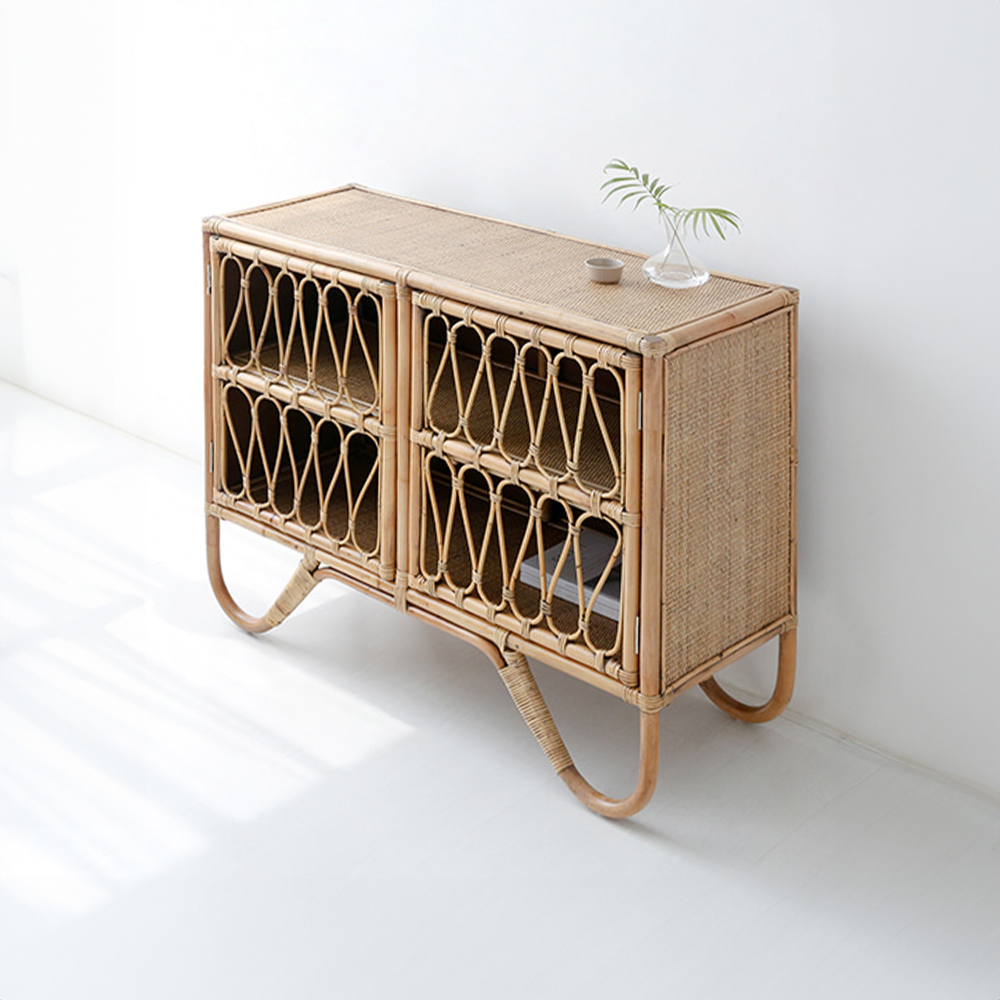 PASAR 2문 수납장 1160910 라탄 CR0059 1160mmx475mmx910mm, 2단, 4094.4645