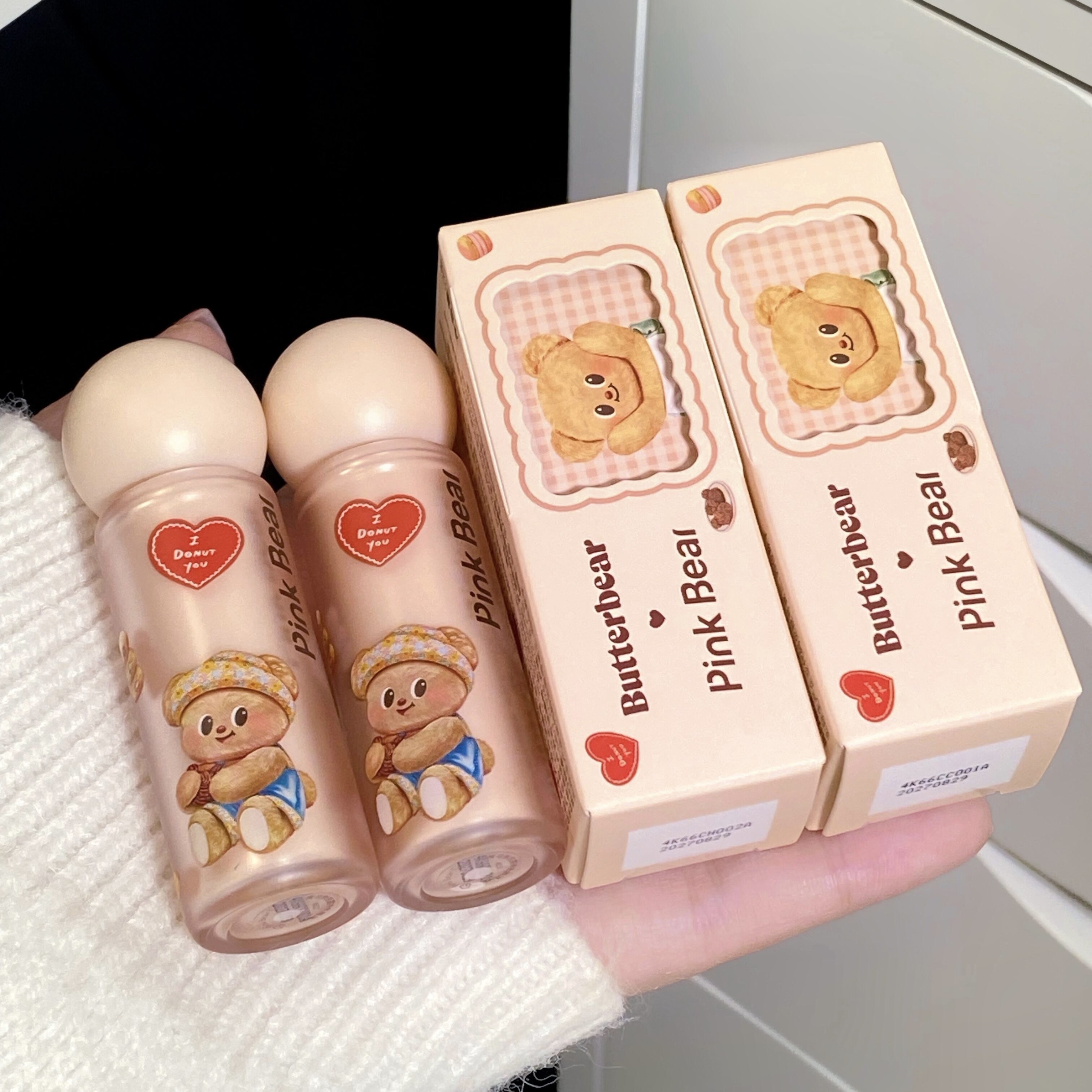 pink bear 핑크베어 버터베어 콜라보 립 틴트 묻어남없는 매트 벨벳틴트 - 상품 이미지