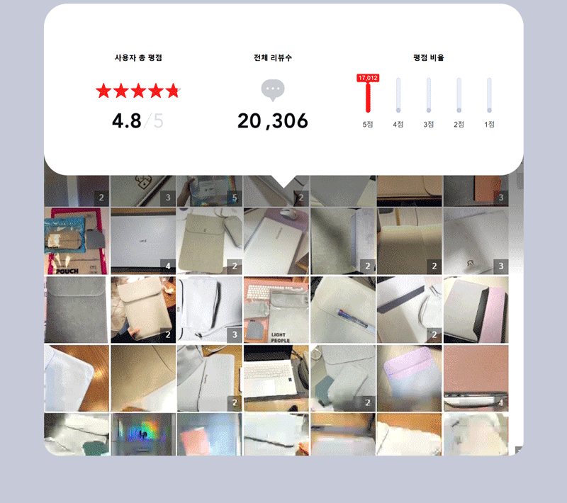 노트북 파우치 맥북 삼성 LG그램 38/41cm(15인치 16인치) 가로형 판매처 상세 정보 이미지 3