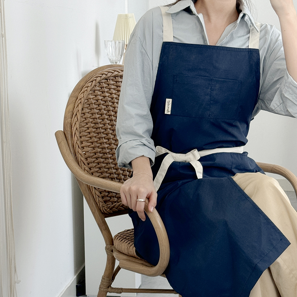 한스데이 뉴캠퍼 방수 앞치마 롱 트임 원피스 커플 에이프런