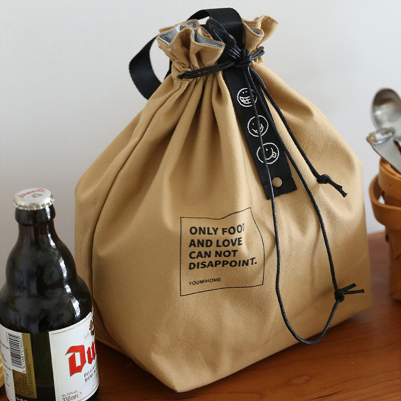 버킷 보온 보냉백 등산 캠핑용 피크닉 도시락 런치 가방 복조리 파우치