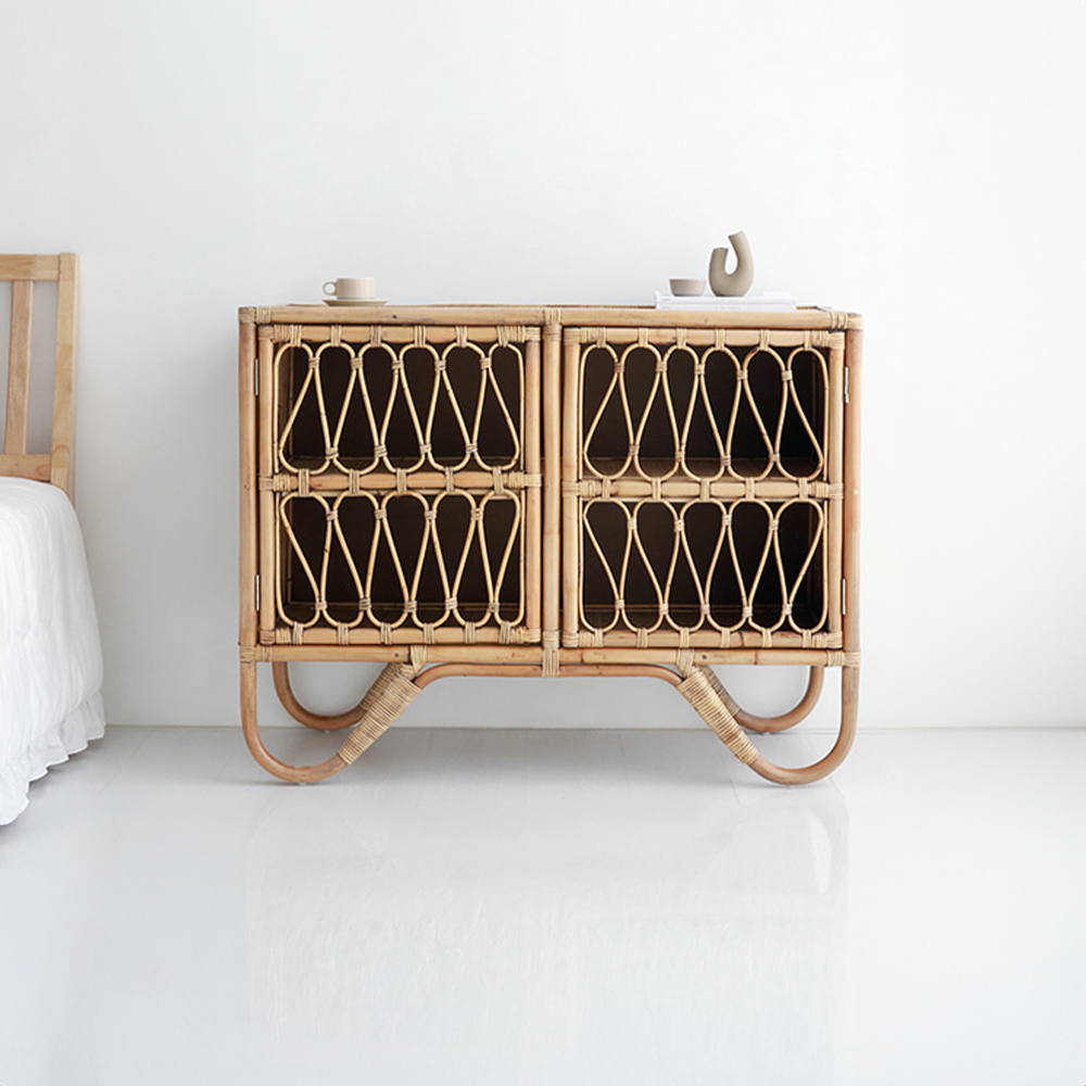 PASAR 2문 수납장 1160910 라탄 CR0059 1160mmx475mmx910mm, 2단, 4094.4645