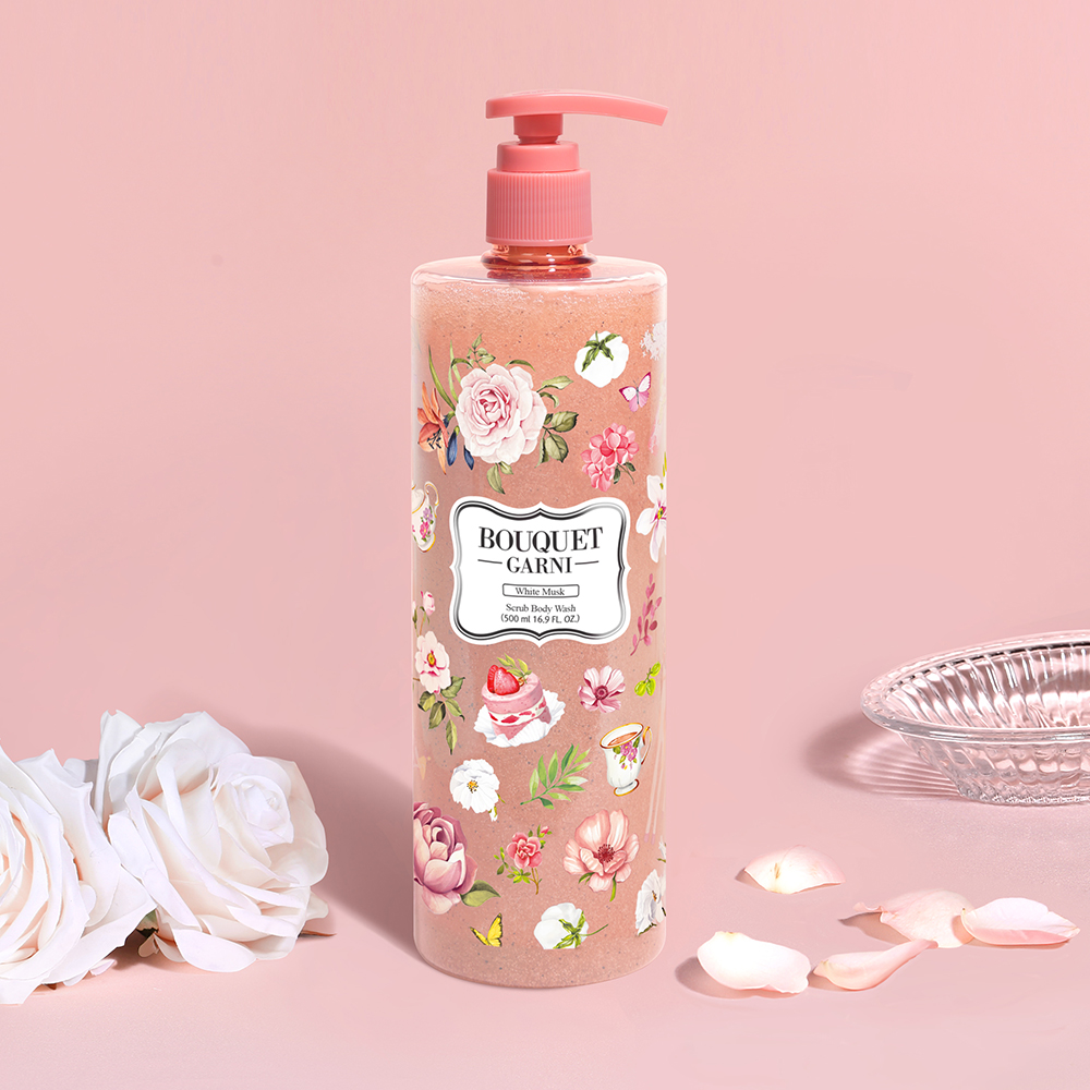 [2개] 부케가르니 스크럽 바디워시 화이트머스크향 500ml - 상세 이미지 3