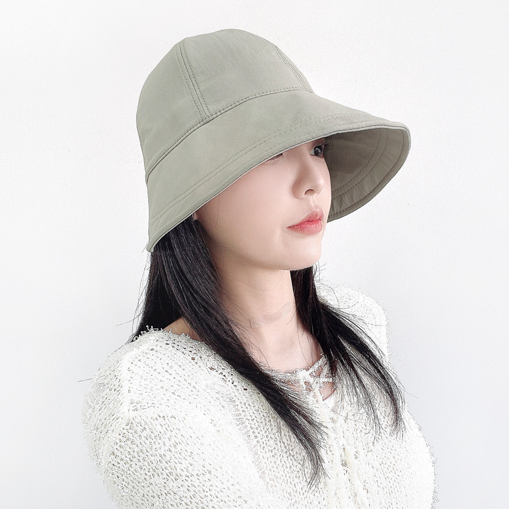 모트 바스락 버킷햇 여성 벨크로 봄 여름 챙넓은 벙거지 모자 - 상세 이미지 2