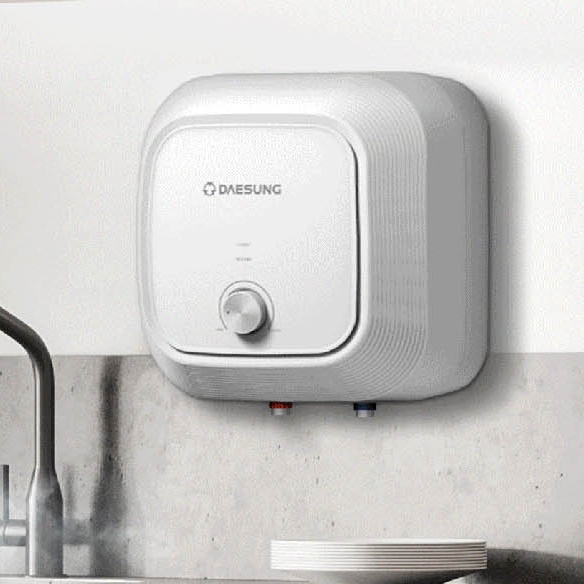 벽걸이형 30리터 하향식 전기온수기 스텐 업소용 저장식 전기 온수기