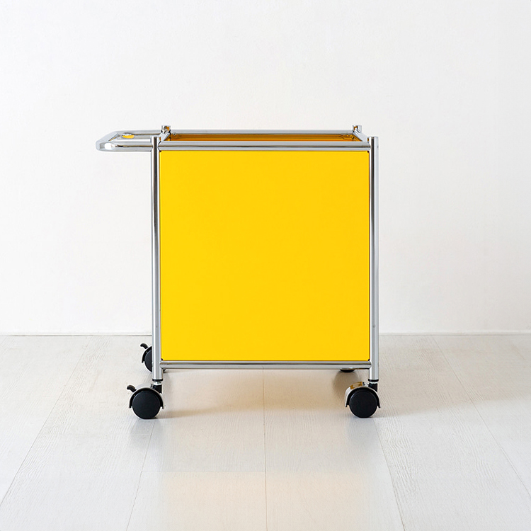 심플리 이동식 수납박스/사이드테이블 BC604 소프트옐로우 6765.3355