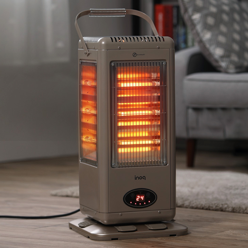 발터치 오방난로 리모컨 전기 난로 히터 사무실 가정용 스토브 난방기 전열기구