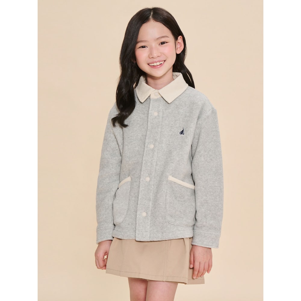 [BEANPOLE KIDS] 플리스 칼라 재킷  라이트 그레이 (BI4841U052) : 빈폴키즈