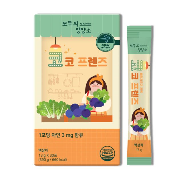 코코프렌즈 곰보배추 엘더베리 삼백초 배도라지 아기 유아 어린이 시럽 즙 진액 30포, 4개