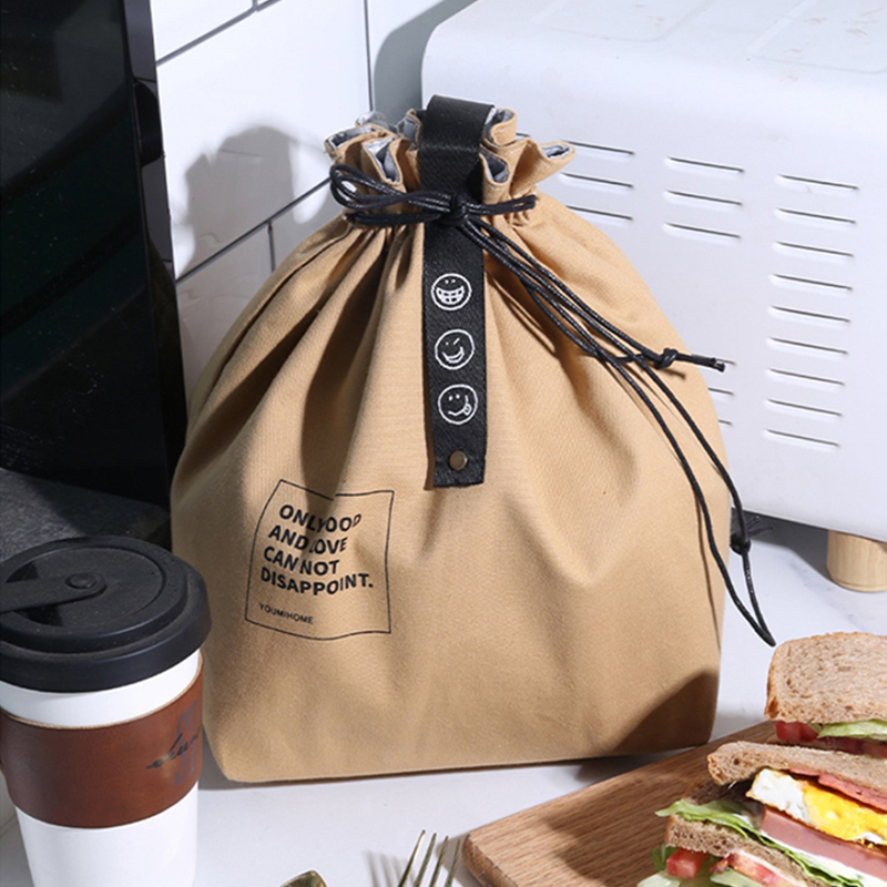 버킷 보온 보냉백 등산 캠핑용 피크닉 도시락 런치 가방 복조리 파우치