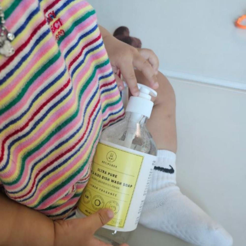 레시피박스 아기 젖병 주방 세제 480ml 유아식기 과일 - 상세 이미지 4