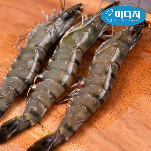 미다지 얼룩 블랙타이거 대왕 새우 10/12미 500g 2개 바베큐 소금구이 가족모임음식 - 상세 이미지 3