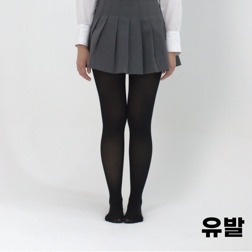 겨울 기모스타킹 무발 살색 검정 스타킹 학생 교복 - 상세 이미지 2