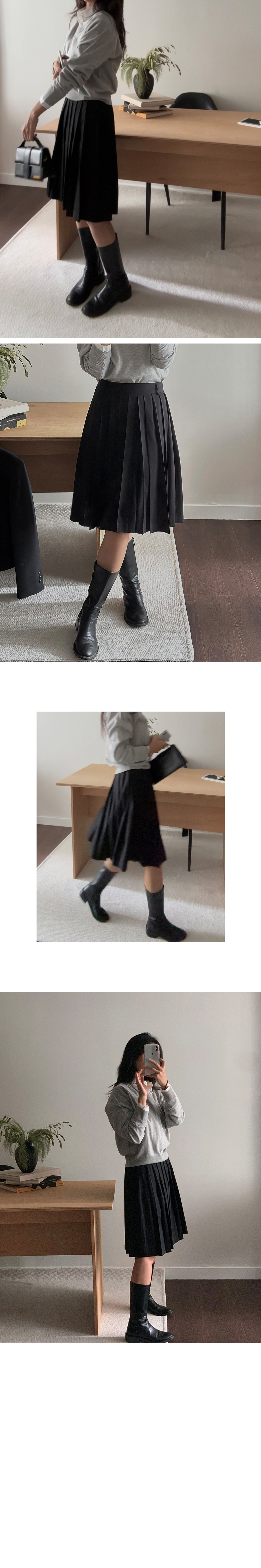[SALE]Vito pleated skirt가을/봄/플리츠스커트/미디스커트/스커트/하객룩/프레피룩/유럽여행/일본여행/가을여행룩 상세 이미지 10