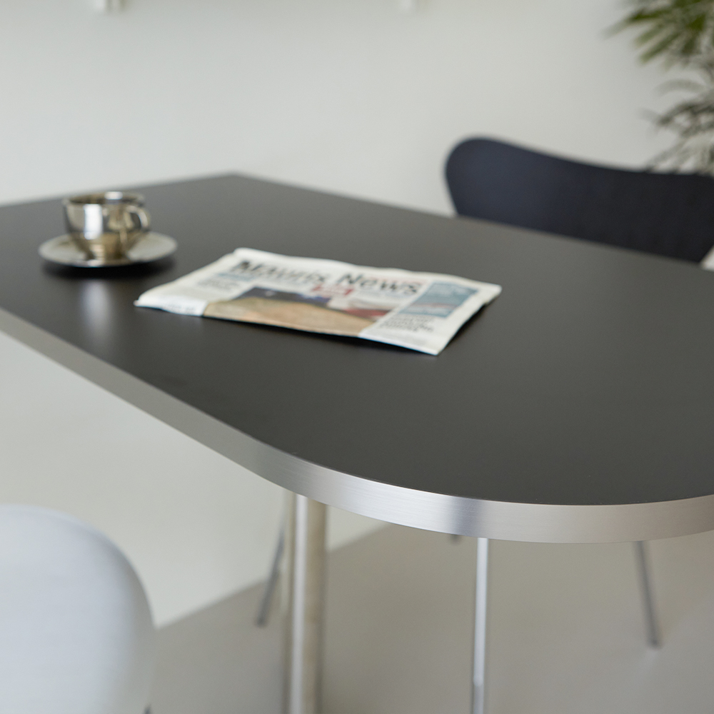 플랜 반타원 반원 카페 업소용 테이블 1000 화이트