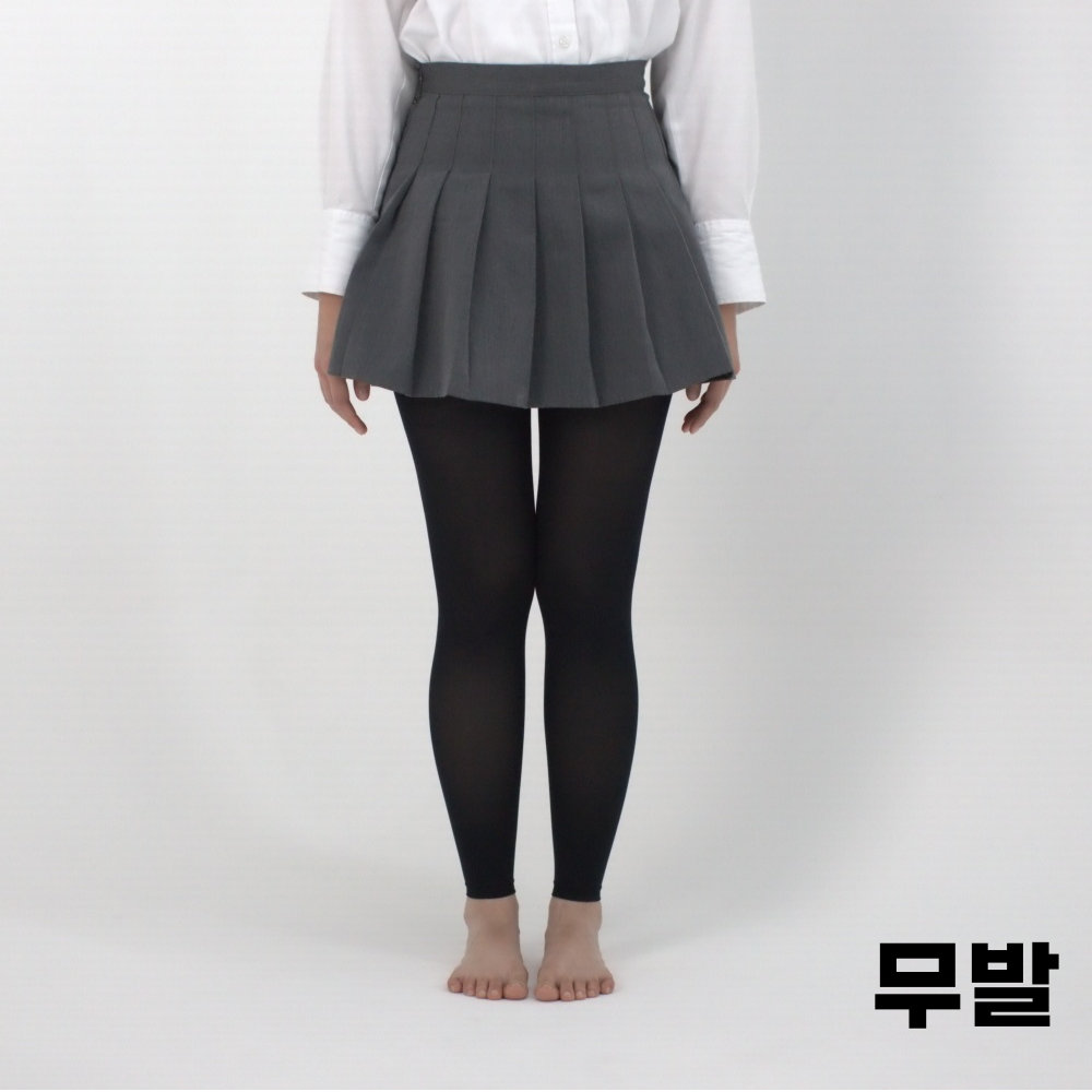 겨울 기모스타킹 무발 살색 검정 스타킹 학생 교복 - 상세 이미지 3
