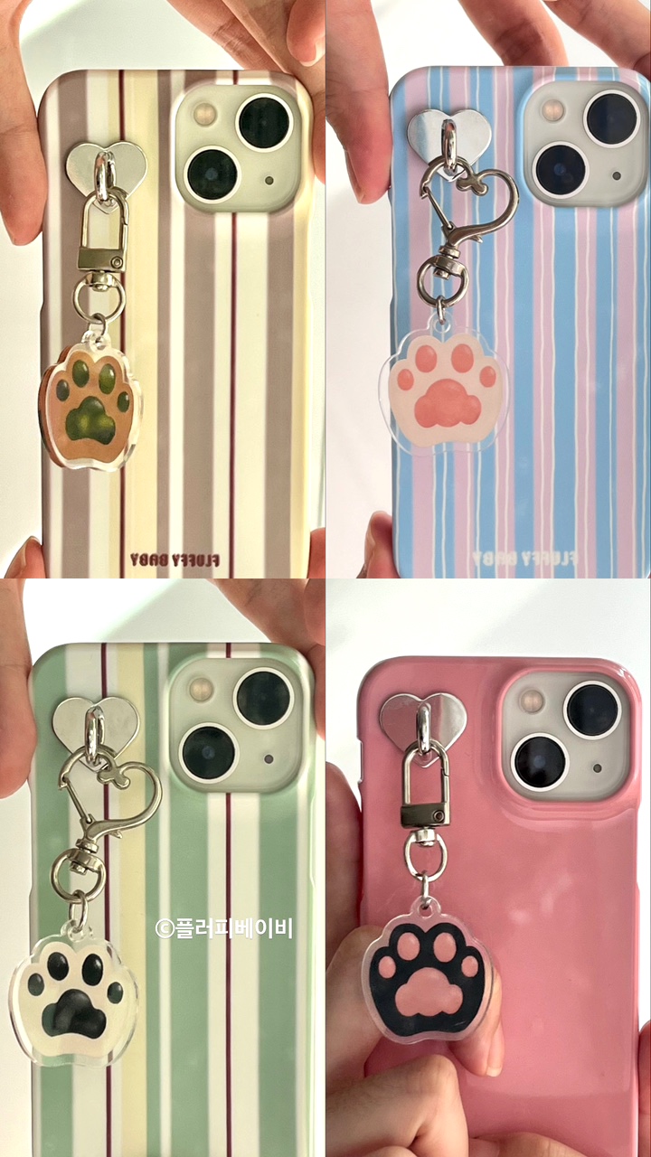 강아지 발바닥 고양이 발바닥 키링 냥젤리 멍젤리 발바닥 키링(4type) - 상세 이미지 2