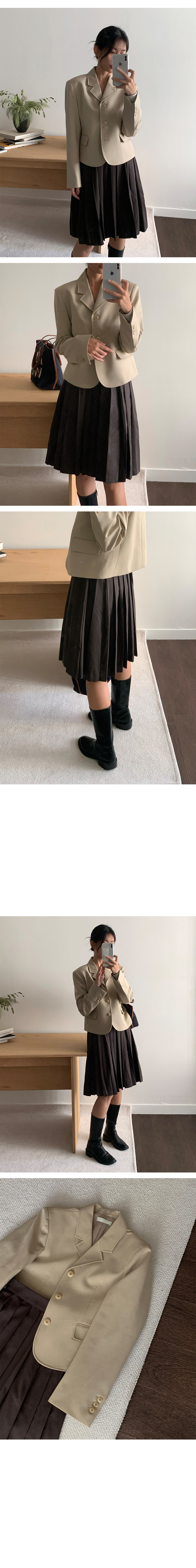 [SALE]Vito pleated skirt가을/봄/플리츠스커트/미디스커트/스커트/하객룩/프레피룩/유럽여행/일본여행/가을여행룩 상세 이미지 13