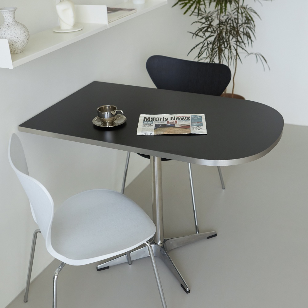 플랜 반타원 반원 카페 업소용 테이블 1000 화이트