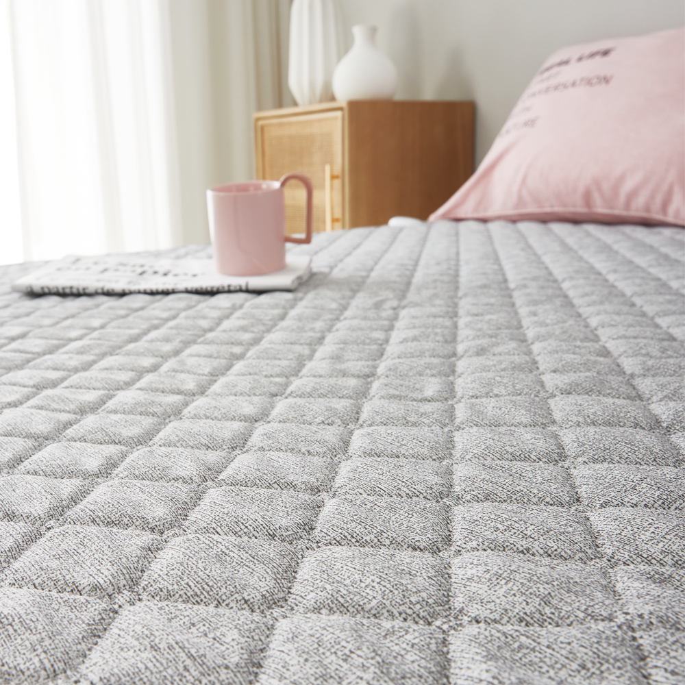 침대 전기장판 2인용 탄소매트 라이트그레이 온열매트 더블