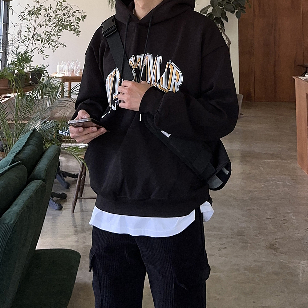 남자 오버핏 후드티 커플 모자큰 후드티 남성 맨투맨