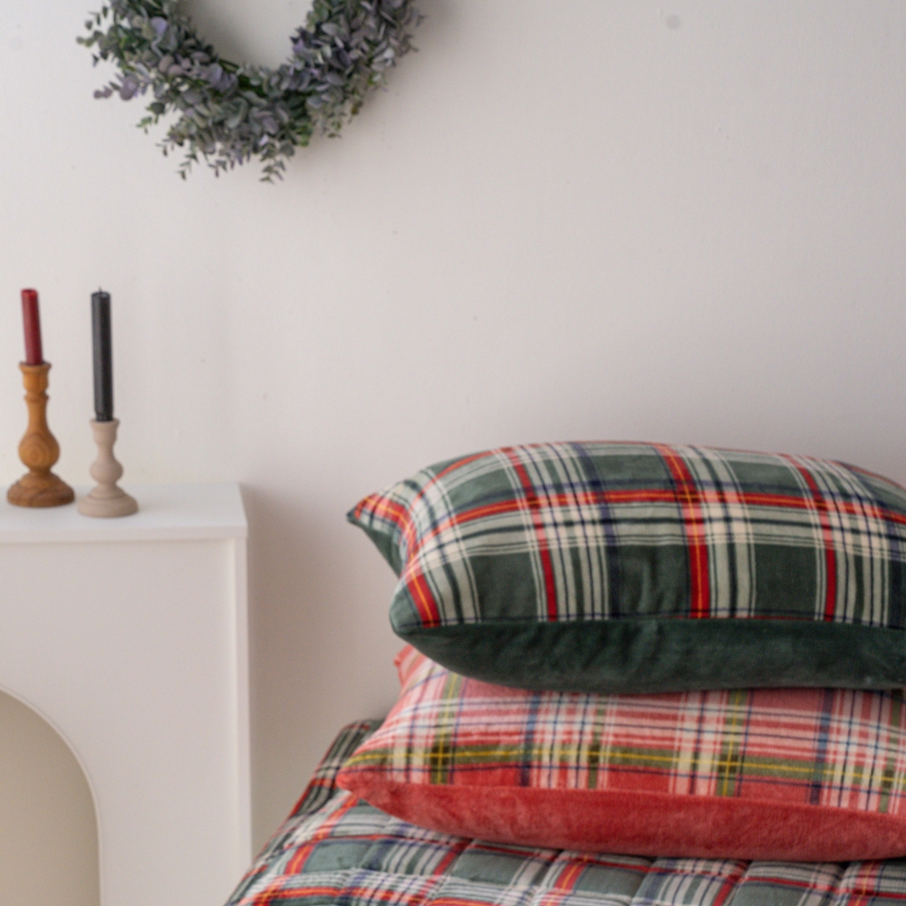 거실패드 극세사 카페트 국산 겨울 북유럽 누빔 면 카펫트 체크 패드 SS