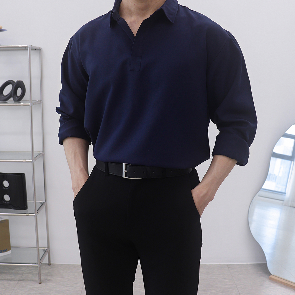 남자블랙셔츠 남성흰셔츠 흰색와이셔츠 - 상세 이미지 4