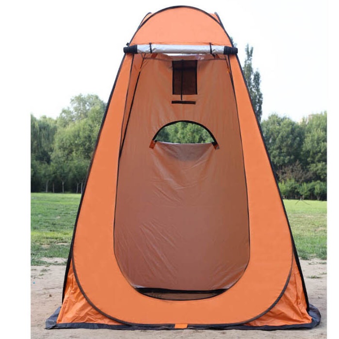 원터치 샤워 텐트 소형 미니 간이 텐트 탈의실 캠핑 화장실텐트 부스 개방형 낚시 오렌지