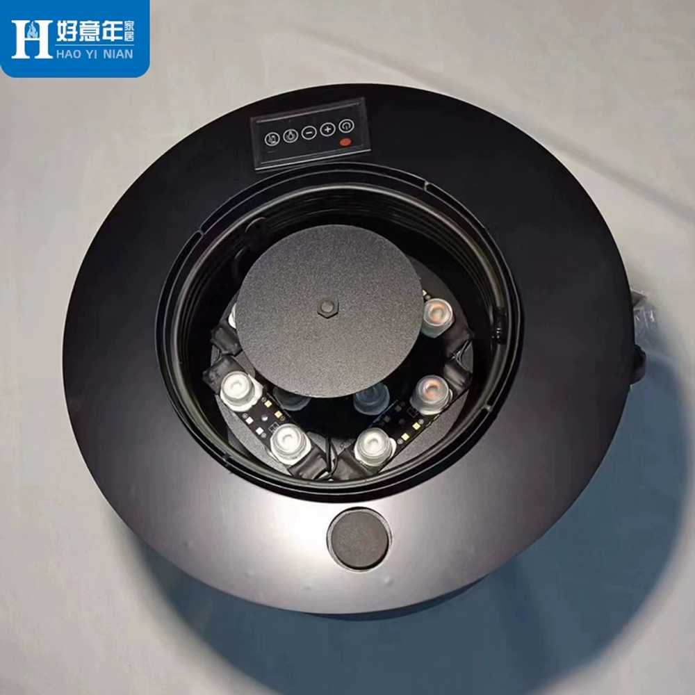 3D불꽃 벽난로 장식 조명 난로 모형 LED 인테리어 원형 260mm - 상세 이미지 5