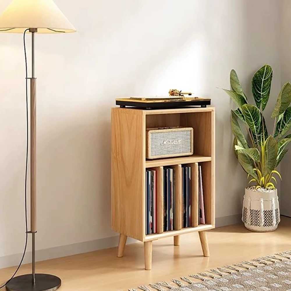 LP보관함 수납장 선반 빈티지 레코드 장식장 보관함 50x40x81 이미지 6