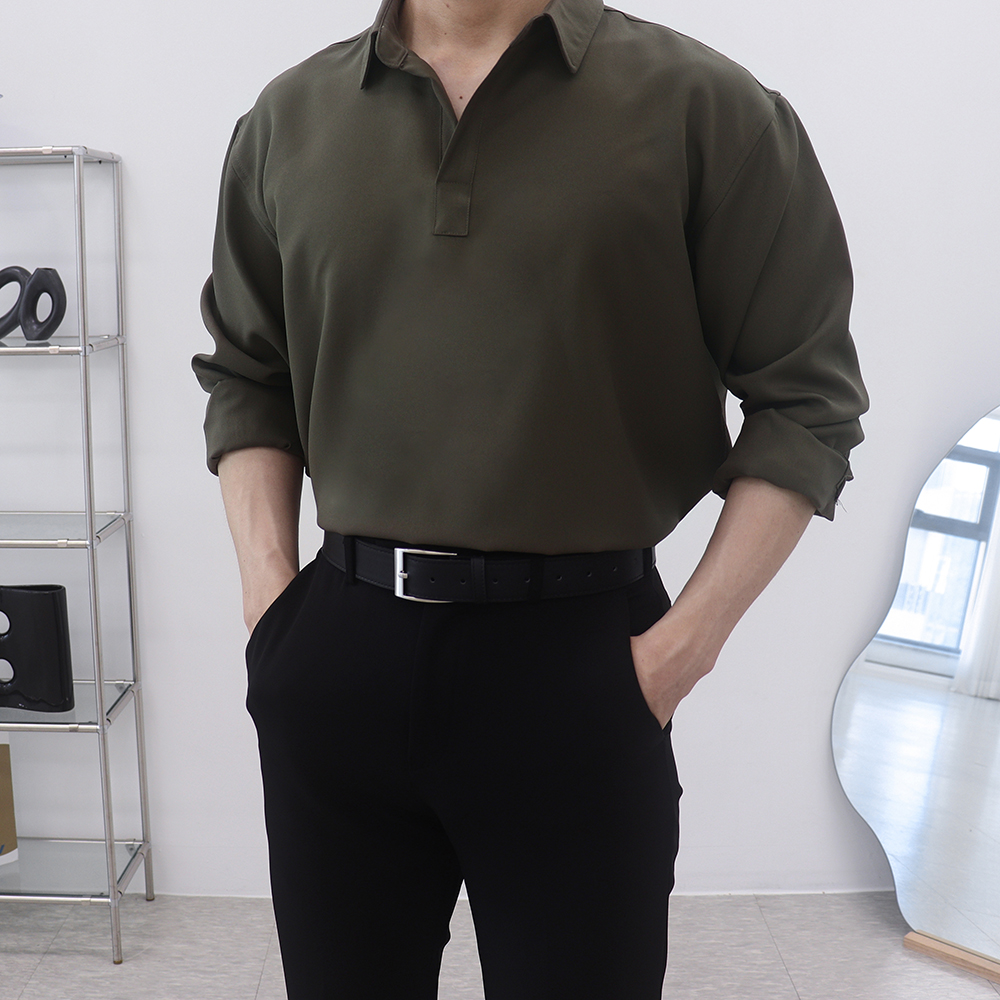 1+1 남자블랙셔츠 남성흰셔츠 네이비셔츠 - 상세 이미지 5