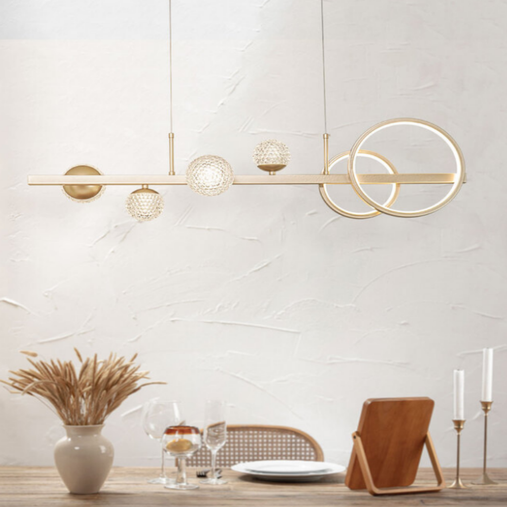 KS인증/무료+당일출고 6인용식탁등 국산 LED 펜던트 조명 주방 식탁등 골드