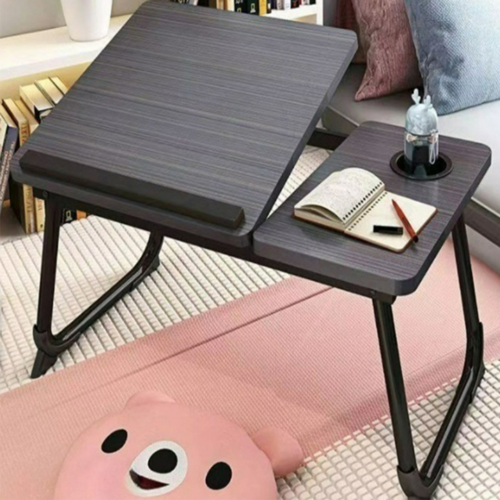 접이식 테이블 노트북 책상 1인용 베드 트레이 미니 간이 보조 좌식 침대 높이 각도 조절