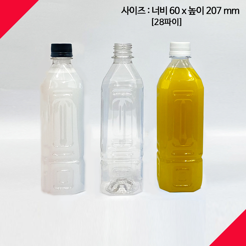 (110개) 보틀스 사각일반 페트병 500미리 500ml - 상세 이미지 2