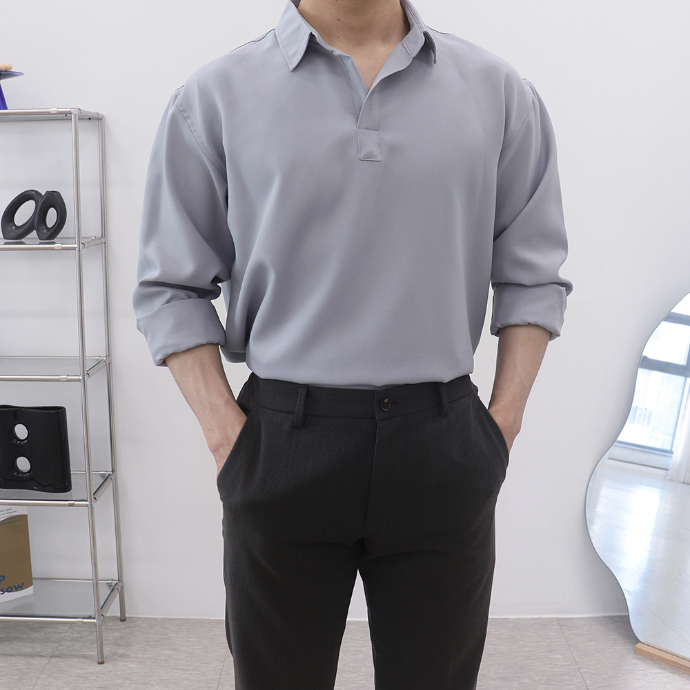 남자블랙셔츠 남성흰셔츠 흰색와이셔츠 - 상세 이미지 3